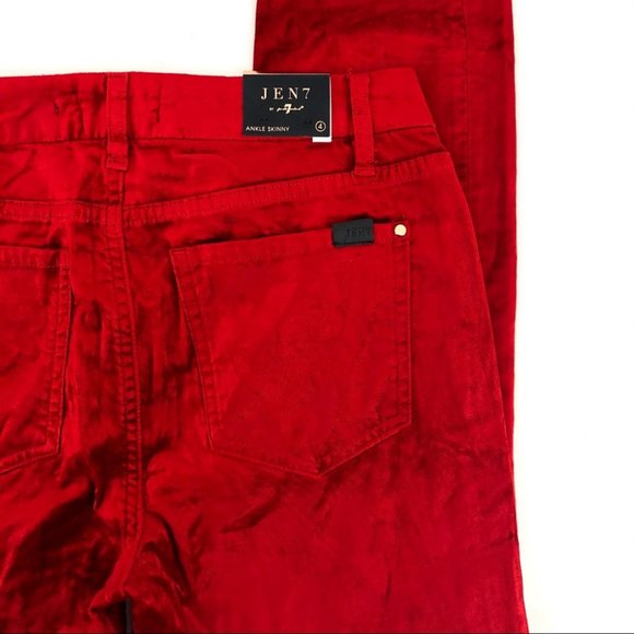 7 For All Mankind Red Skinny Jeans | New With Tags - Picture 4 of 9